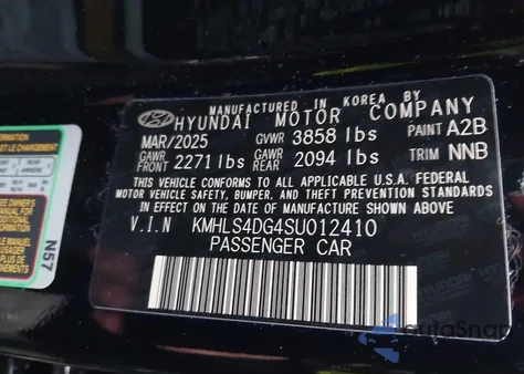 2025 Hyundai Elantra Sel Convenience z USA, uszkodzony, nr VIN KMHLS4DG4SU012410